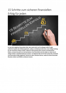 15 Schritte zum sicheren finanziellen Erfolg für jeden-1