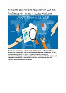 Meistere die Aktienanalysearten wie ein Profiinvestor - ohne massive Verluste-01