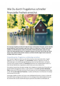 Wie Du durch Frugalismus schneller finanzielle Freiheit erreichst-1